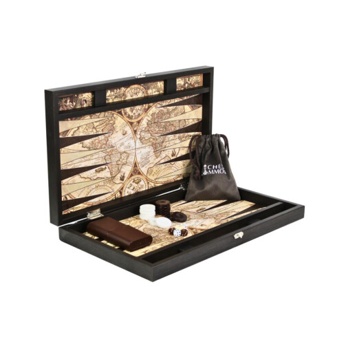 23 Zoll Kunstleder Atlas Design Backgammon Set 2