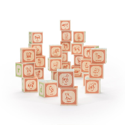 Uncle Goose Classic Lowercase ABC Blocks - Made in The USA 1