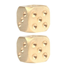 2 stuks rollenspel dobbelstenen antieke afwerking pokerspellen dobbelstenen messing dobbelstenen