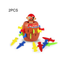 2 KS Tricky Toys Stolná hra Pirates Uncle Insert Sword Barrel
