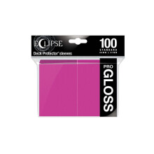 Protetor de Deck Ultra Pro Eclipse Gloss Standard Sleeves, Rosa Choque - 100 por Pacote