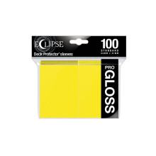 Protetor de Deck Ultra Pro Eclipse Gloss Standard Sleeves, Amarelo Limão - 100 por Pacote