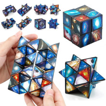 2ks Galaxy Star Sky Cube Magic Cube Set Hračky Infinity Magic Cube Fidget Toys