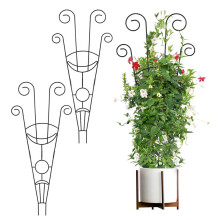 2 stücke Gartenarbeit Klettern Reben Stehen Eisen Garten Topfpflanzen Metall Spalier Terrasse Blume Pflanze Unterstützung