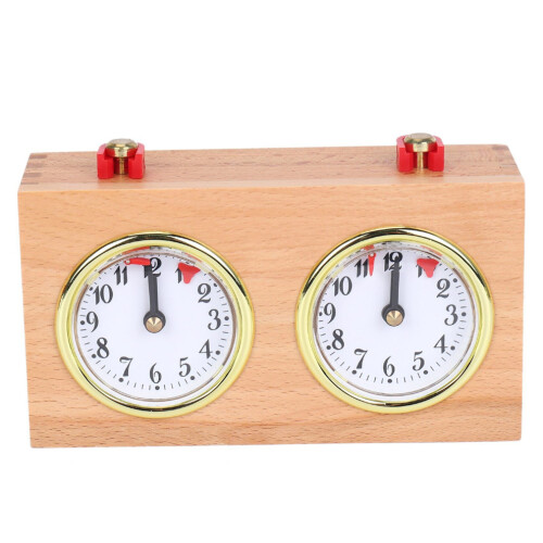 2X Schachtimer, Professionelle Digitale Internationale Schachuhr, Hölzerner Count-Up-Down-Schachtimer, Tragbares 1