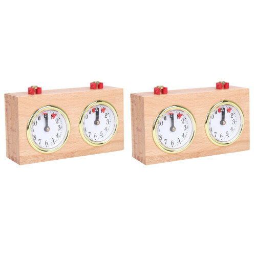 2X Schachtimer, Professionelle Digitale Internationale Schachuhr, Hölzerner Count-Up-Down-Schachtimer, Tragbares