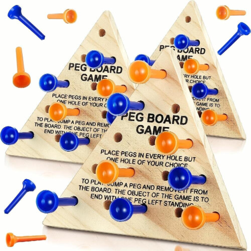 3 pacotes de jogos de tabuleiro triangulares de madeira, jogo de tabuleiro de madeira triangular, jogo 2
