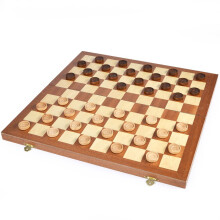 VAMSLOVE Set da gioco pieghevole in legno per dama da 15 pollici, scacchiera da 100 quadrati, scacchiera internazionale