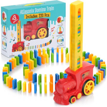 220 set di trenini Domino per bambini e bambine, giocattoli creativi per il compleanno, regali per bambini dai
