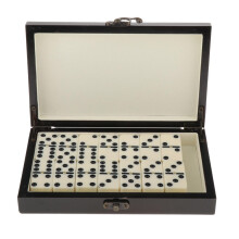 Jeu de dominos vintage 28 pièces, jeux de société classiques et amusants avec étui en bois pour enfants et adultes