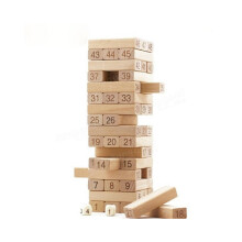 3 stuks houten torenbouwstenen speelgoed Domino 54 Stacker Extract spel voor kinderen, educatieve kerstcadeaus