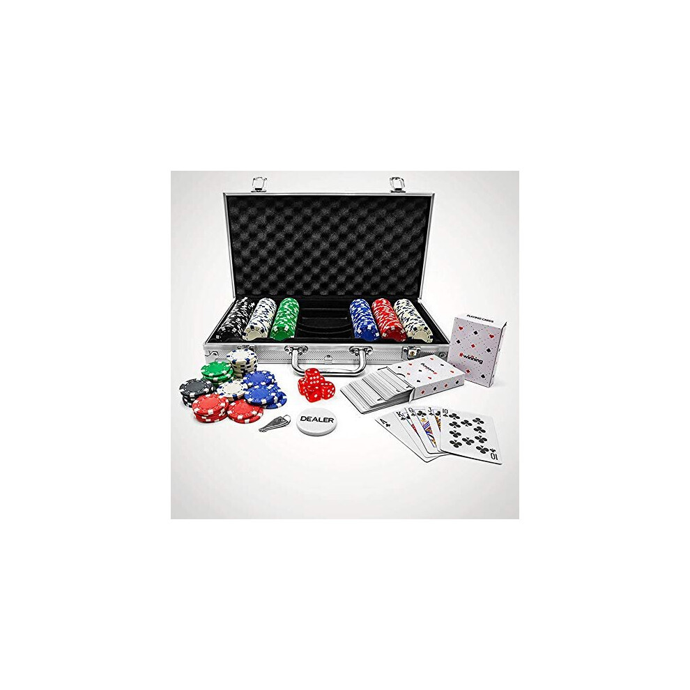 Coffret de poker 300 pièces avec jetons, édition professionnelle