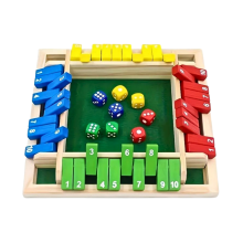 Gioco per famiglie Shut the Box multicolore per 4 giocatori, 8,6 pollici