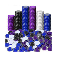 400 fichas de póker de plástico, fichas de juego, 4 colores, cartas de contador para jugar, contar, bingo, juego