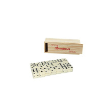 Coffret de dominos en bois Double 6, ensemble de 28 dominos, jeu familial complet, ensemble de dominos D6 traditionnels