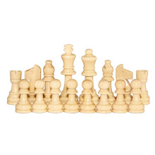 Damas de madeira 2,2 pol. Figuras do Rei 32 peças de xadrez apenas para jogo de tabuleiro de xadrez