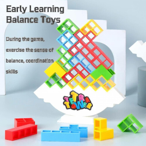 48 Pcs Tetra Tower Balance Stacking Blocks Game, New -bp 2