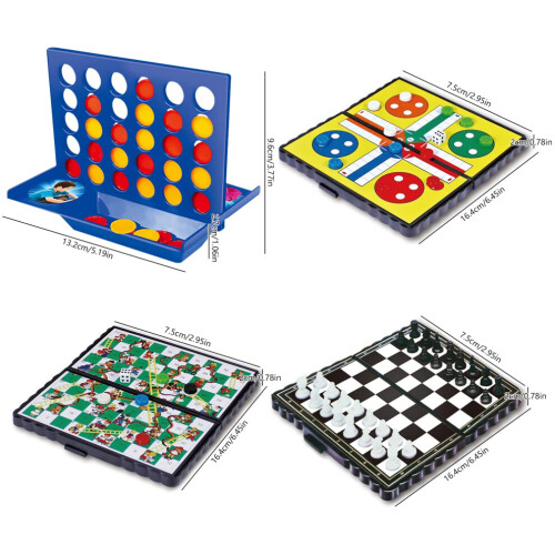 4-in-a-Row, Saijer Mini 'Connect 4' Board Game (4 Sets) 1
