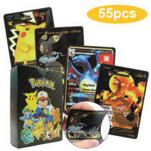 Lot de 55 cartes Vmax GX noires métallisées Dracaufeu rares