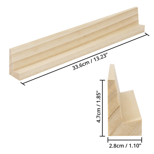 Suportes de madeira para dominó (pacote com 4) - 33,6 x 2,8 x 4,7 cm/13,23 x 1,10 x 1,85 polegadas - 1