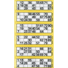 600 boletos de bingo - Pad of Yellow 6 para ver folletos