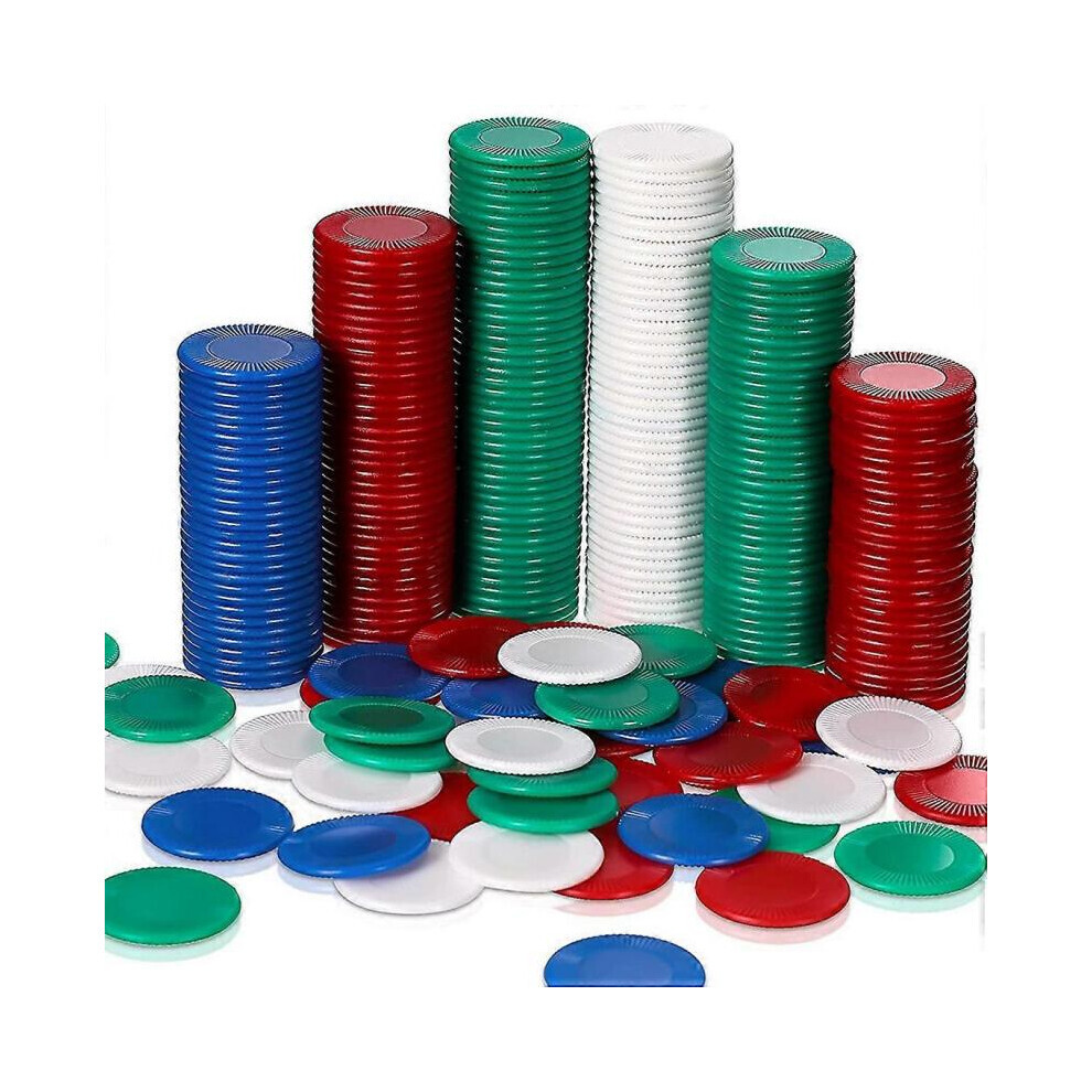 400 jetons de poker en plastique, 4 couleurs, carte de comptage pour le jeu de bingo