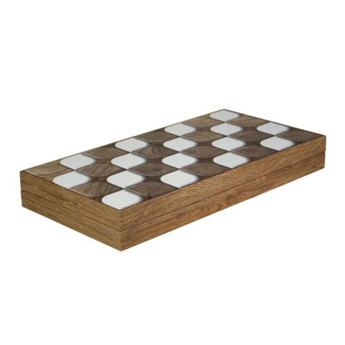 Conjunto de gamão com design de madeira geowood de 19 polegadas