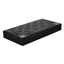 Set da backgammon in legno con motivo a perle da 19 pollici