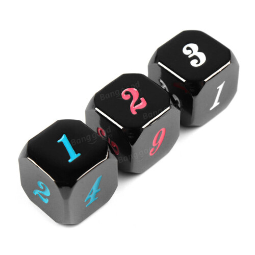 7Pcs Zinc Alloy Polyhedral Dices Multi-sided Dices Set With Bag 1