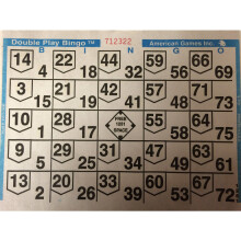 Tarjetas de bingo de doble acción American Games 1on (paquete de 500 hojas)