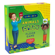 Bodenspiel mit passenden Tierkarten. Lernen Sie das ABC mit passenden Tierkarten.