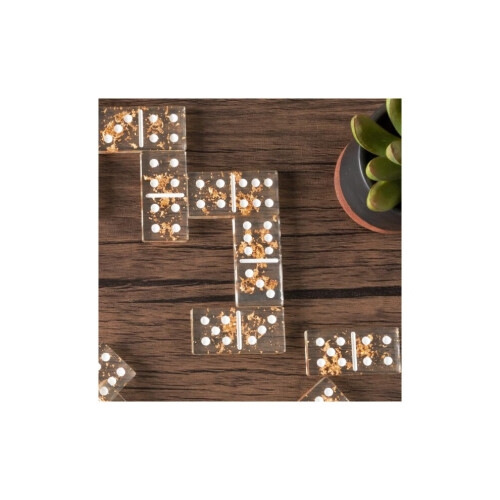Domino in acrilico - Lamina d'oro 2