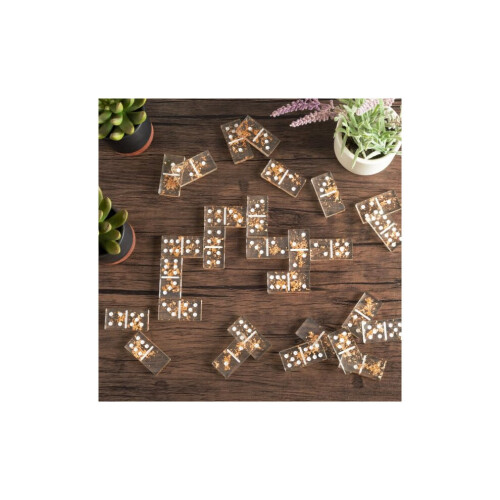 Domino in acrilico - Lamina d'oro 1