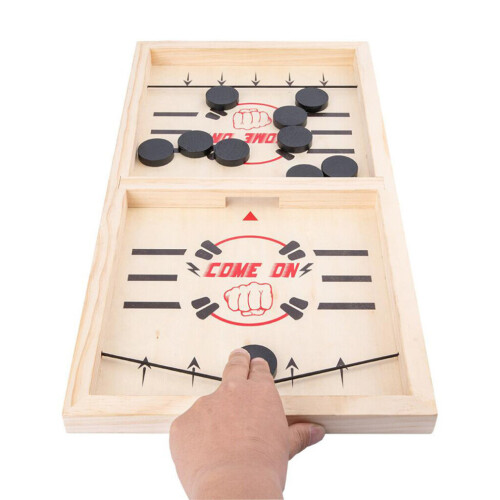 Juego de tejo rápido de madera SlingPuck Winner 1