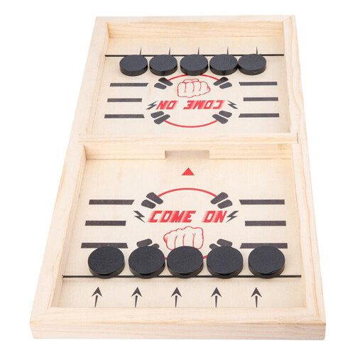 Juego de tejo rápido de madera SlingPuck Winner 2