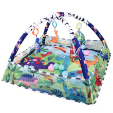 Bebamour Baby Speelmatten Vloermatten vanaf de Geboorte, 18 Ballen, 5 Stuks Hangende Speelgoed, Zachte Baby Speelmatten