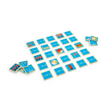 Bigjigs Toys London Memory Game – 32 kusov drevených párových párov, zábavná cestovná hračka, párovacie