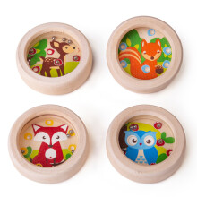 Bigjigs Toys Woodland Ball Games (balenie po 4 ks) - mini puzzle