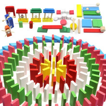 MorTime 1080 pezzi 12 colori Set di domino in legno con 23 blocchi aggiuntivi e 3 distanziatori per bambini Blocchi
