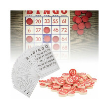 Bingo Suuri numero 75 Shakki 40 Korttipelit Puinen työpöytä Mainosta leluja Brain