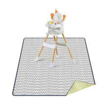 MOXTOYU - Tapete antisalpicaduras para trona, 43 pulgadas, lavable, impermeable, antideslizante, sin capas, lavable