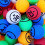 Bolas de Bingo Multicoloridas Profissionais MR CHIPS de 1,57 (40 mm) com Número Único - Bolas Estilo 1