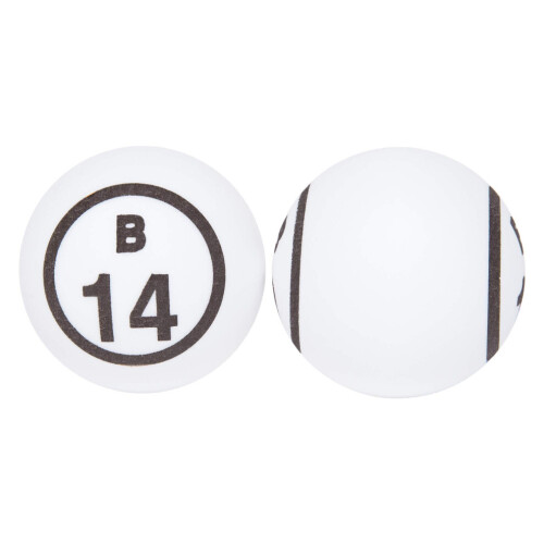 Bolas de Bingo MR CHIPS Professional 1,57 (40 mm) Brancas com Número Duplo - Bolas Estilo Ping Pong 1