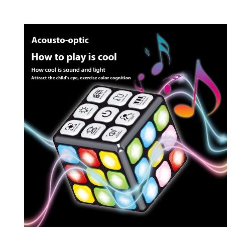 Quebra-cabeça de cubo musical multifuncional, interação competitiva entre várias pessoas 2