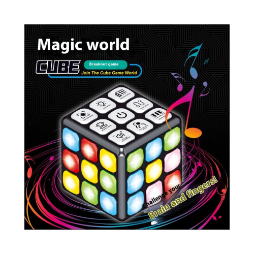 Quebra-cabeça de cubo musical multifuncional, interação competitiva entre várias pessoas
