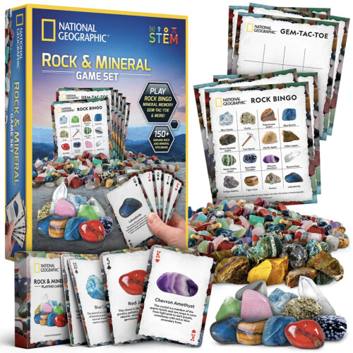 Gioco Rock Bingo NATIONAL GEOGRAPHIC - Gioca a Mineral Memory Gemstone Tr