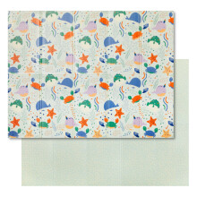 Alfombra de juego plegable y reversible Nuby - Fácil de limpiar | Reversible | Impermeable | Apta desde el nacimiento