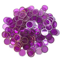 MR CHIPS magneettiset bingomerkit metallireunalla 3/4 tuumaa - 100 paranneltua kappaletta purppuraisia