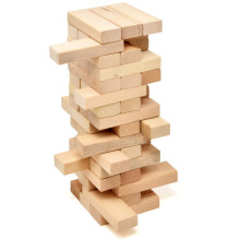 Nummer 1 in Gadgets Timber Tower Houten Blokken Stapelspel 48 Stuks Klassieke Houten Blokken voor Bouwen en Omvallen
