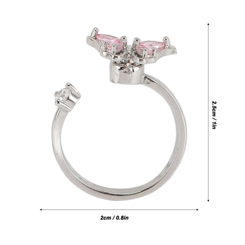 Open Ring with Rotating Decor Stackable Adjustable Index Finger Ring for Women Daily Styling Party Decoration 1